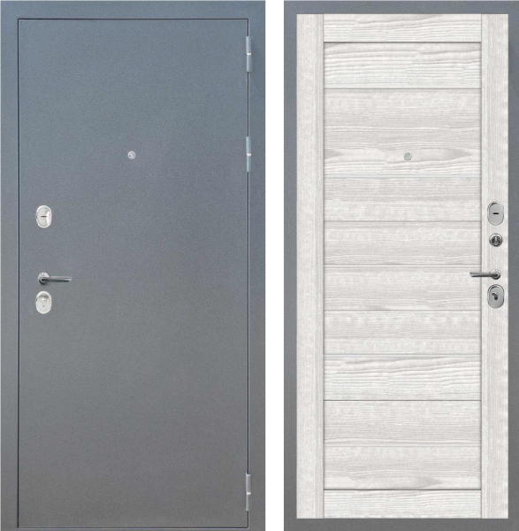 Входная дверь FD Аркан 206 Букле графит/ Ривьера айс 960х2050 Левое