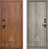 Входная дверь с терморазрывом Argus Тепло Букле черный Ивен/ Дуб янтарный/ Рустик пепельный 970х2050 Правое