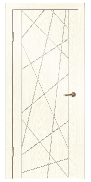 Межкомнатная дверь Дверная линия Луч ДГ Ясень белый 900х2000