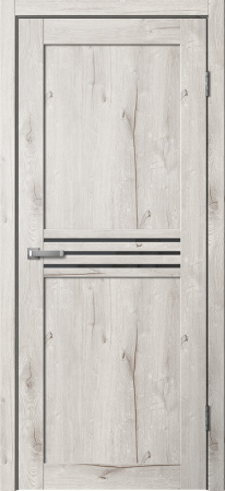 Межкомнатная дверь FlyDoors 237 ДО Дуб арктик/ Черный лакобель 800х2000
