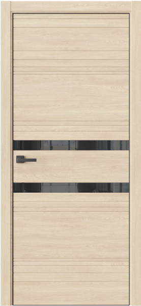 Межкомнатная дверь WestStyle IN 13 ДГ Сенди/ Черный лакобель/ кромка Алюм.черная с 2-х сторон 900х2000 (Защелка магнит. WC)