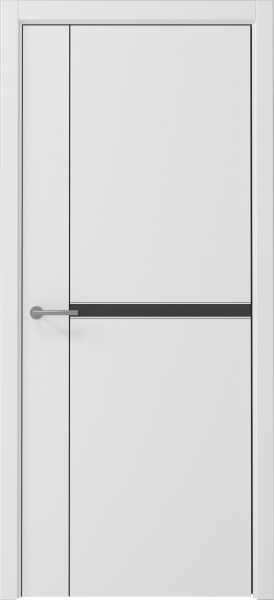Межкомнатная дверь Albero Графика-2 ДГ Белый/ кромка ABS черная с 4-х сторон 600х2000