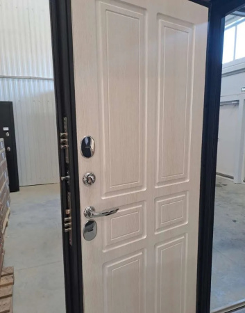 Входная дверь с терморазрывом Промет Термо Норд Антик медь/ Лиственница белая 980х2050 Правое