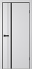 Межкомнатная дверь Optimum Л7 ПЭТ Серый/ кромка ABS черная с 4-х сторон 700х2000
