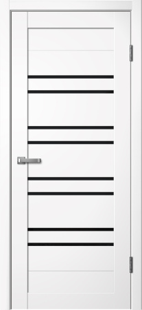 Межкомнатная дверь FlyDoors 282 Эмалит  Белый/ Черный лакобель  700х2000
