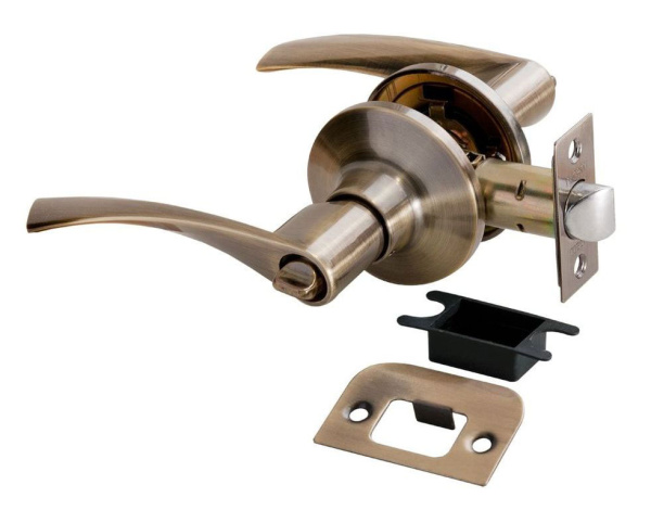 Дверная ручка-защелка Rucetti HK-02 WC  AB Бронза античная