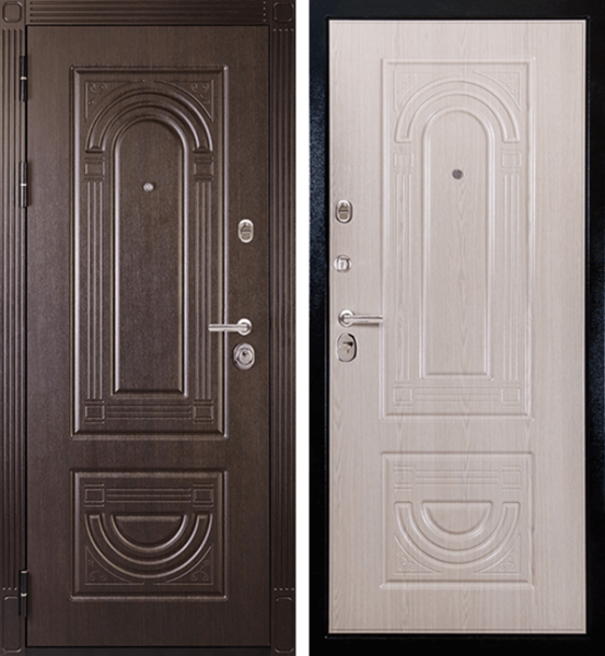 Входная дверь Сударь МД-32 Венге/ Беленый дуб 860х2050 Левое