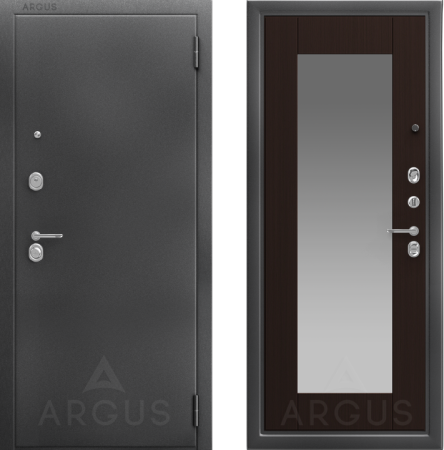 Входная дверь Argus ДА 96 Милли  Антик серебро/ Венге тисненный 870х2060 Левое