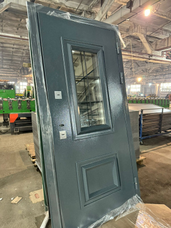 Входная дверь с терморазрывом Ferroni 11 см Протерма ЗD Стеклопакет Графит/ Белый 860х2050 Правое