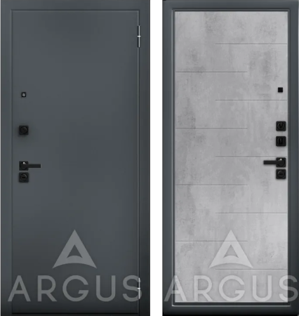 Входная дверь Argus ДА 84 Никсон Букле графит/ Бетон светлый 870х2060 Левое