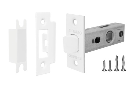 Защелка межкомнатная пластиковая Fuaro PLASTP12-45-25 W Белый
