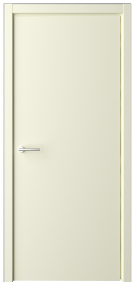Межкомнатная дверь Albero Геометрия-1 ДГ Слоновая кость 600х2000 (Защелка магнит. WC)