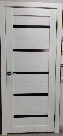 Межкомнатная дверь модель 55 ДО Светлый орех/ Черный лакобель 800х2000