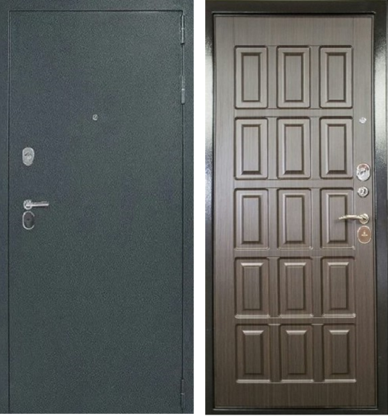 Входная дверь KOVA Терция Антик серебро/ Венге 860х2050 Левое