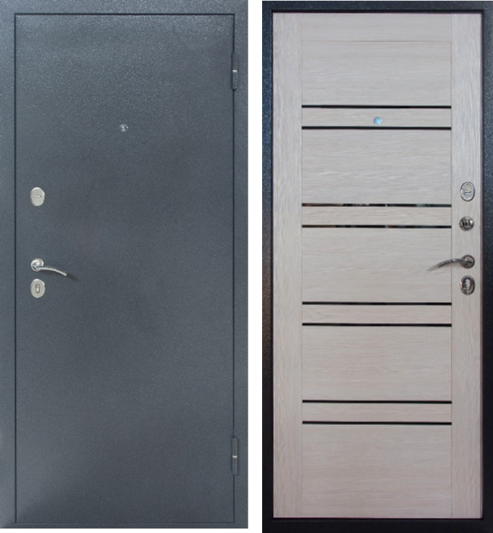 Входная дверь Промет Титан 8С Букле графит/ Лиственница 860х2050 Правое