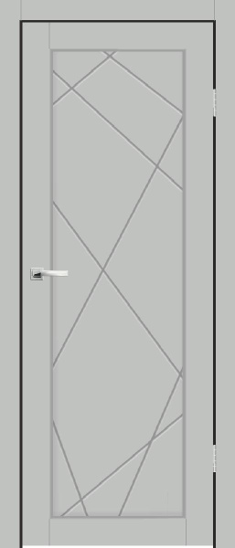 Межкомнатная дверь Synergy Призма ДГ Серый матовый 900х2000