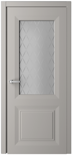 Межкомнатная дверь Albero Богема ДО Серый/ ст. Оникс 900х2000 (Врезка под замок)