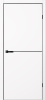 Межкомнатная дверь FlyDoors FN 32 ДГ Эмалит Белый, кромка ABS черная с 4-х сторон 600х2000 (Защелка магнит. WC)