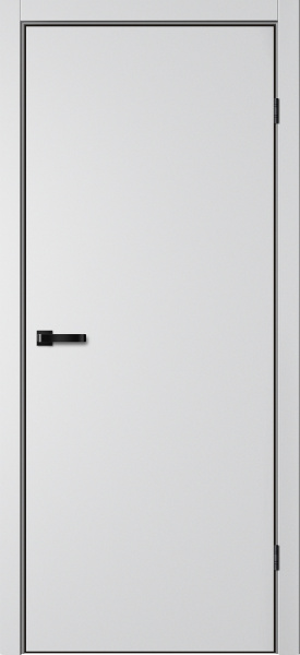 Межкомнатная дверь FlyDoors MATRIX 50 AB Серебристый/ кромка Алюм.черная с 4-х сторон 600х2000 (Защелка магнит. WC)