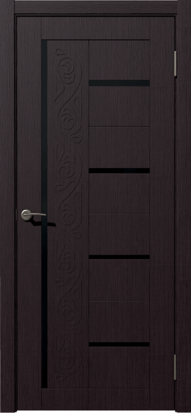 Межкомнатная дверь Дубрава Сибирь Азалия ДГ Акация черная 600х2000
