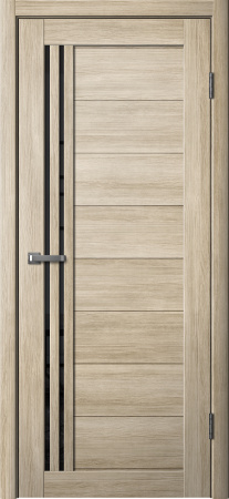Межкомнатная дверь FlyDoors 270 ДО  Ясень латте/ Черный лакобель  900х2000