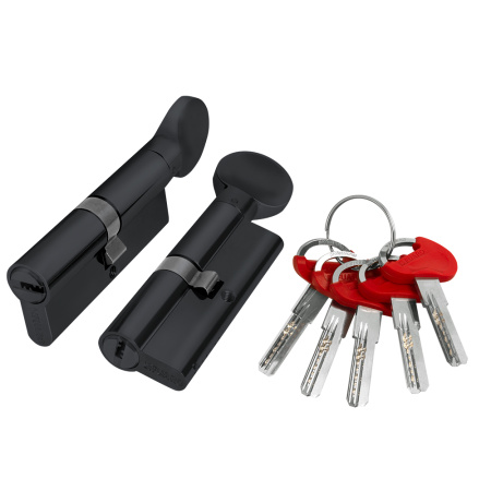 Цилиндровый механизм Fuaro D-PRO5002Knob60 (25+10+25) 5Key BL Черный