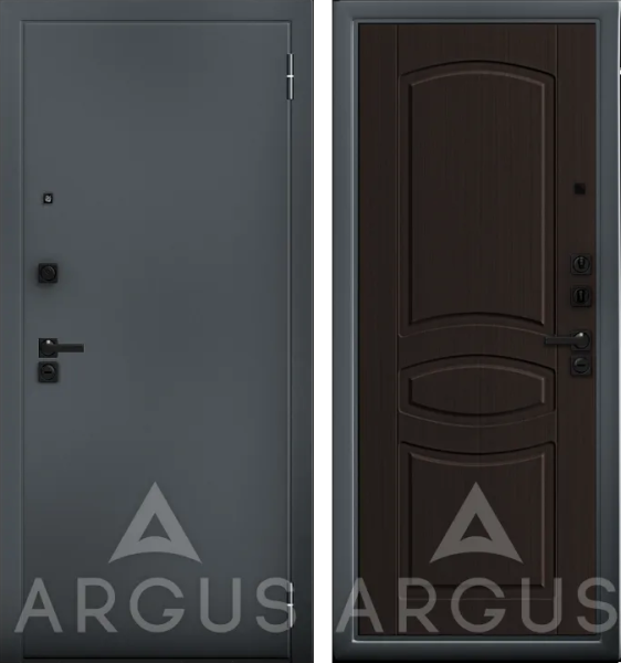 Входная дверь Argus ДА 84 Монако Букле графит/ Венге тисненный 870х2060 Левое