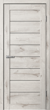 Межкомнатная дверь FlyDoors 242 ДО  Дуб арктик/ Черный лакобель  800х2000