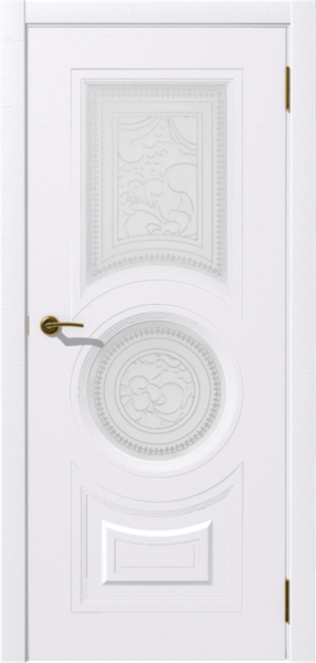 Межкомнатная дверь Дубрава Сибирь Рим ДО Белый/ Мателюкс 900х2000
