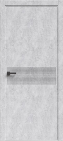 Межкомнатная дверь модель S-2 Тренд Белый жемчуг/ кромка ABS черная с 2-х сторон 900х2000