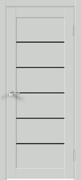 Межкомнатная дверь VellDoris LINEA 1 EMALUX Доломит/ Черный лакобель 600х2000