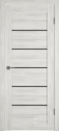 Межкомнатная дверь VFD Atum 5 ДО Nord Vellum/ Black Gloss 600х2000