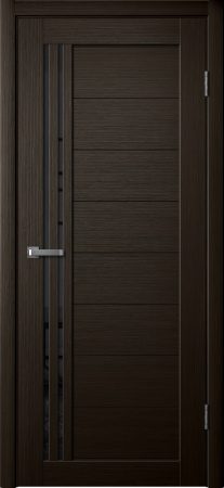 Межкомнатная дверь FlyDoors 270 ДО  Дуб мокко/ Черный лакобель  800х2000