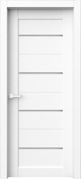 Межкомнатная дверь INFODOORS Grace 204 ДО White crystal/ Сатинат белое 600х2000