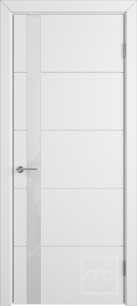 Межкомнатная дверь VFD Trivia ДО Polar/ White Gloss 900х2000 (Врезка под замок)