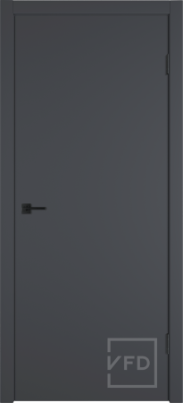 Межкомнатная дверь VFD Basic Z Emalex Onyx/ ABS в цвет полотна 600х2000 (Защелка пласт. WC + накладные петли)