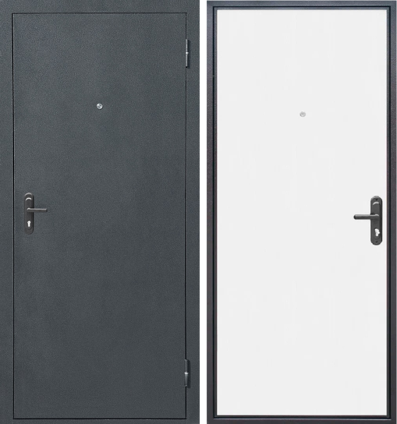 Входная дверь AGAT Вектор Антик серебро/ Беленый дуб 860х2050 Левое