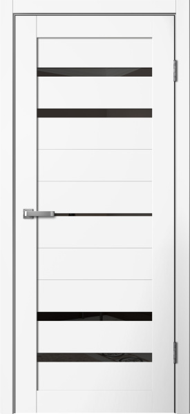 Межкомнатная дверь FlyDoors 295 (B3) Эмалит Белый/ Черный лакобель 900х2000
