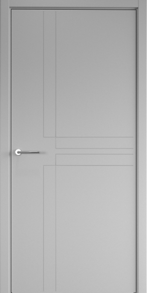 Межкомнатная дверь Albero Геометрия-3 ДГ Серый 600х2000 (Защелка магнит. WC)
