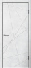 Межкомнатная дверь FlyDoors LINE 01 ДГ Бетон светлый, кромка ПВХ черная с 2-х сторон 600х2000