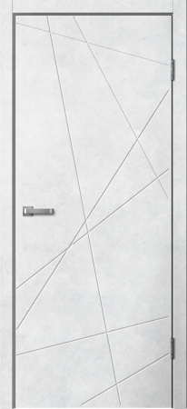 Межкомнатная дверь FlyDoors LINE 01 ДГ  Бетон светлый   600х2000