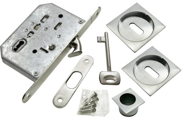 Комплект для раздвижных дверей Morelli MHS-2 L  SC Хром матовый