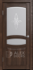 Межкомнатная дверь ALEX DOORS Екатерина ДО Темный орех/ Сатин рис. "Гармония" 800х2000