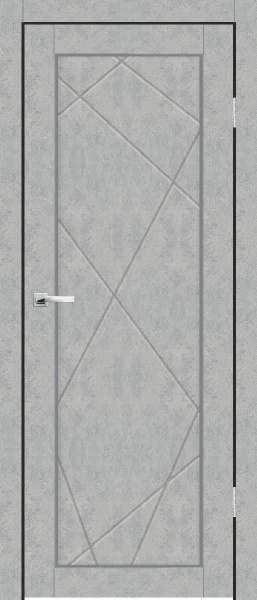 Межкомнатная дверь Synergy Призма ДГ Бетон серый 600х2000