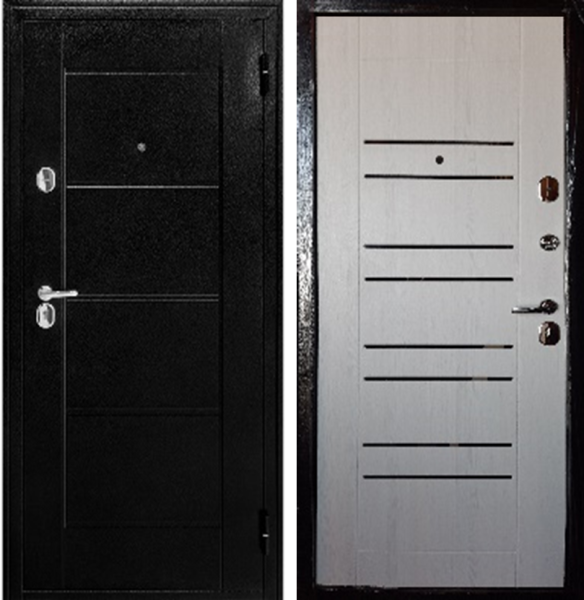 Входная дверь Форпост 75 царга Антик темно-коричневый/ Лиственница белая 860х2050 Левое