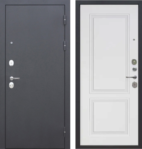 Входная дверь BOST Галант (new) Антик серебро/ Белый 860х2070 Левое