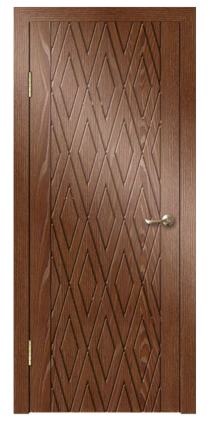 Межкомнатная дверь Дверная линия Ромб ДГ Орех седой светлый 600х2000