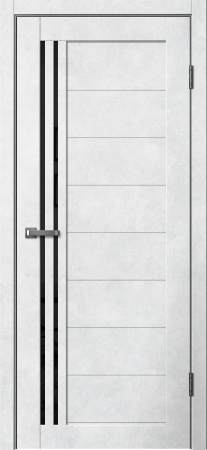 Межкомнатная дверь FlyDoors 270 ДО  Бетон светлый/ Черный лакобель  800х2000