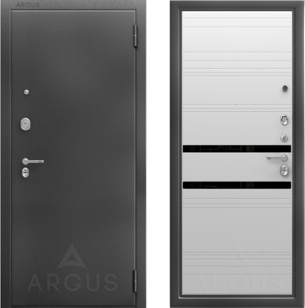 Входная дверь Argus ДА 65 Ювентус Антик серебро/ Вельвет белый 870х2050 Левое