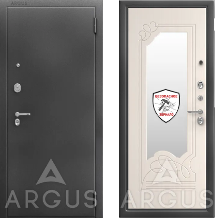 Входная дверь Argus ДА 66 Ольга  Антик серебро/ Ларче светлый 970х2050 Левое